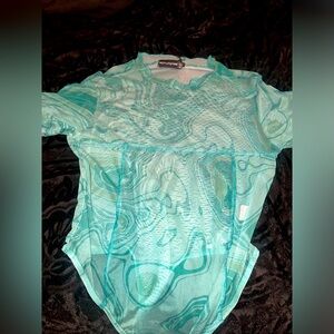 Sheer Blue Bodysuit